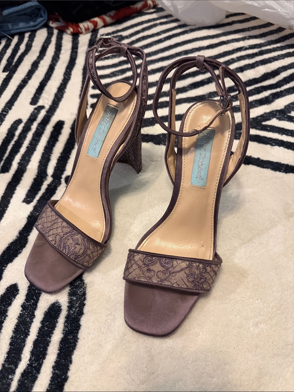 Betsey J. Elegant Women's Ankle-Strap Sandals in Mauve Purple